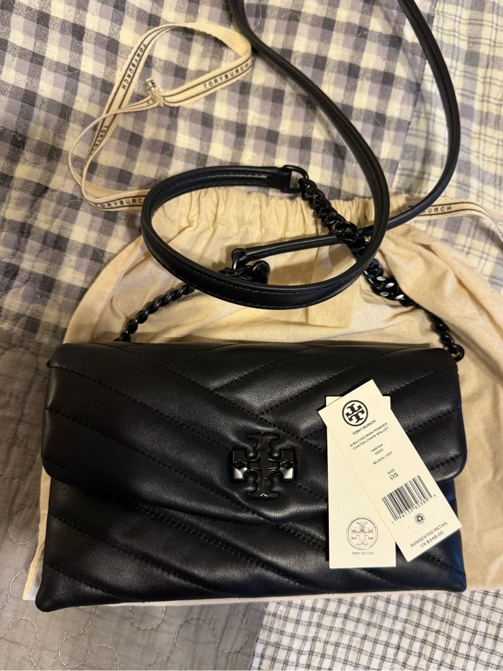 Tory Burch Kira Chevron Chain Wallet
